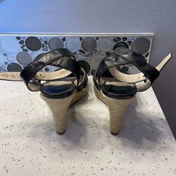 MICHAEL Michael Kors woman’s black open toe wedge sandals - Picture 5 of 11